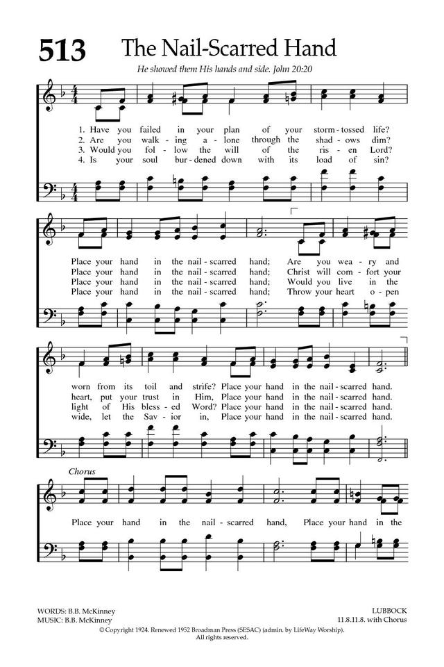 Baptist Hymnal 2008 page 706