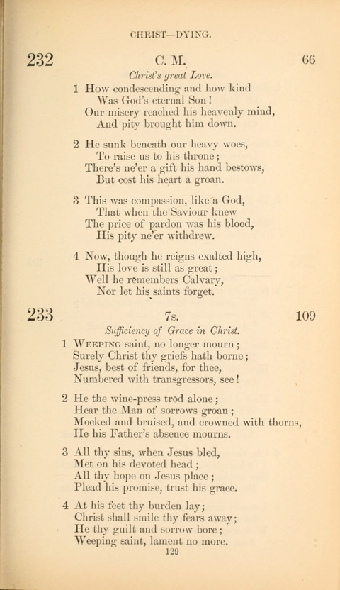 The Baptist Hymn Book page 129