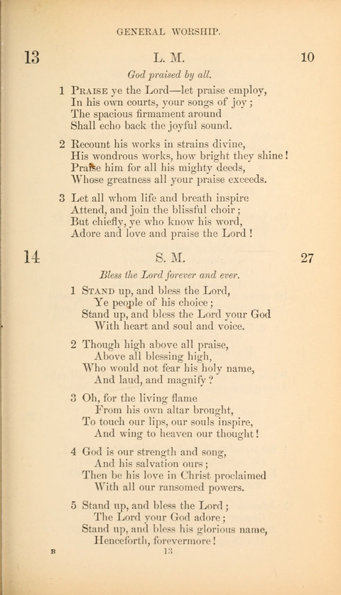 The Baptist Hymn Book page 13