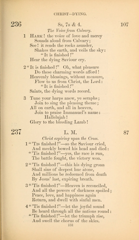 The Baptist Hymn Book page 131