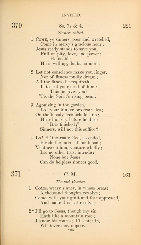 The Baptist Hymn Book page 203