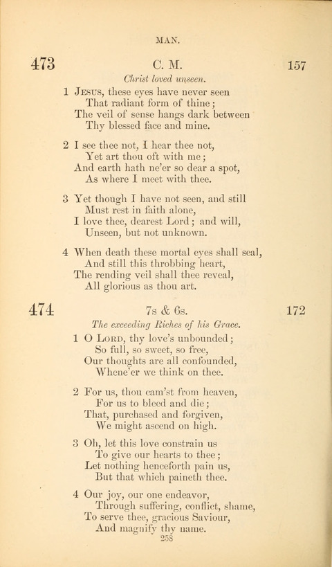 The Baptist Hymn Book page 258