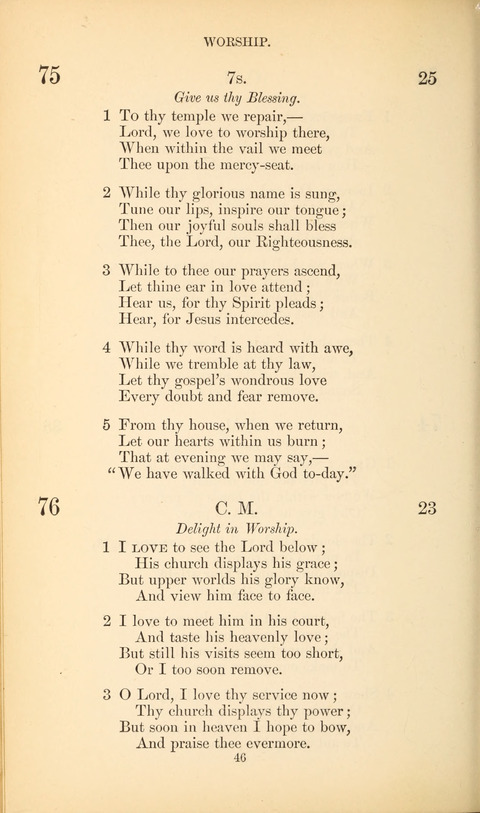 The Baptist Hymn Book page 46