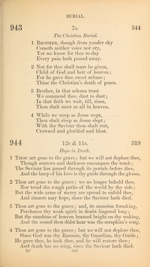 The Baptist Hymn Book page 509
