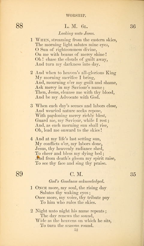 The Baptist Hymn Book page 52