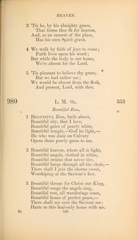 The Baptist Hymn Book page 529