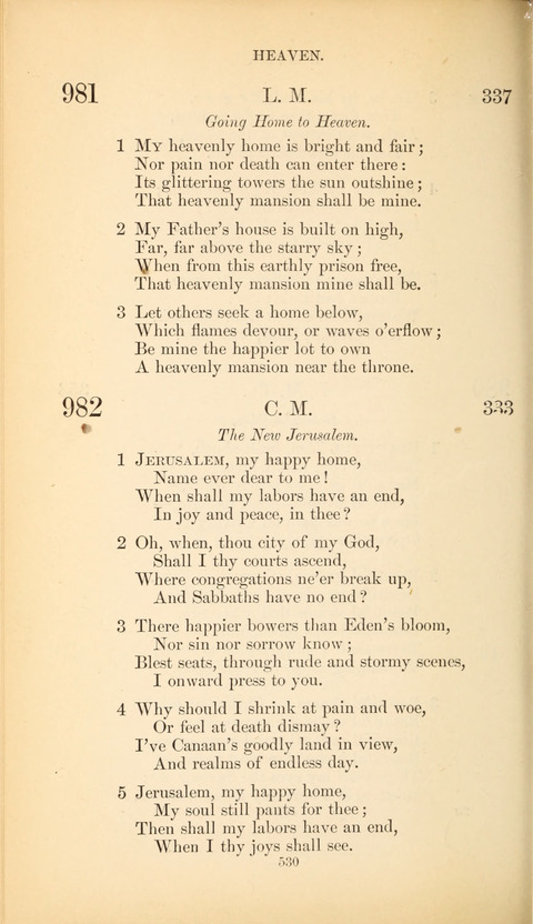 The Baptist Hymn Book page 530