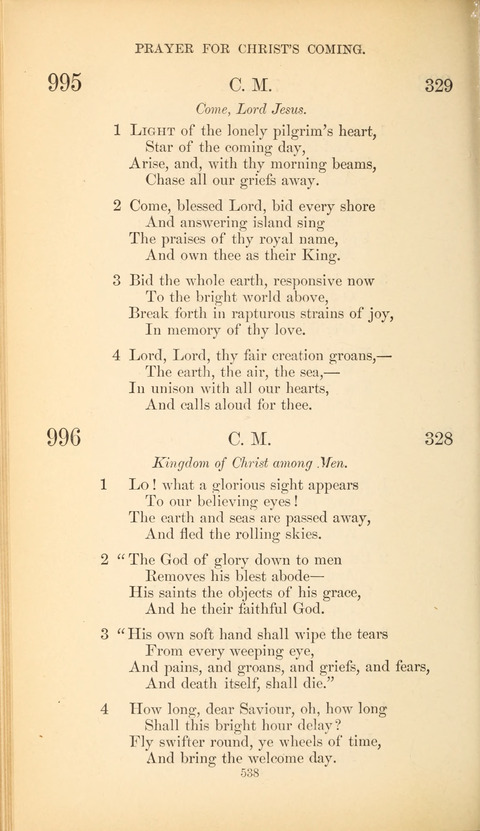 The Baptist Hymn Book page 538
