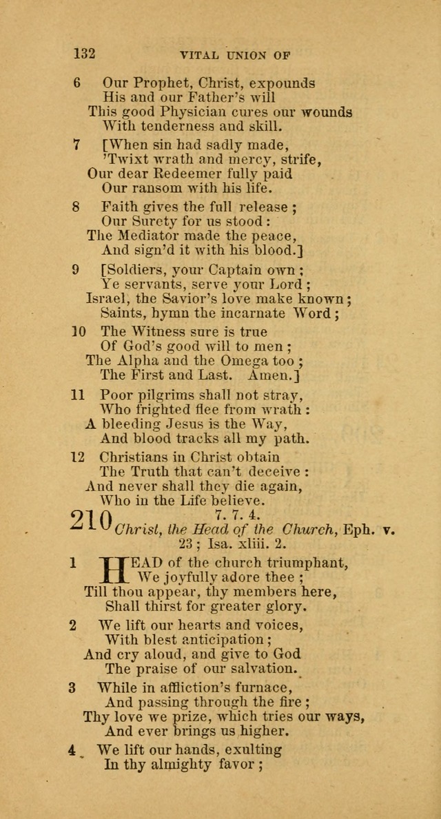 The Baptist Hymn Book: comprising a large and choice collection of psalms, hymns and spiritual songs, adapted to the faith and order of the Old School, or Primitive Baptists (2nd stereotype Ed.) page 132