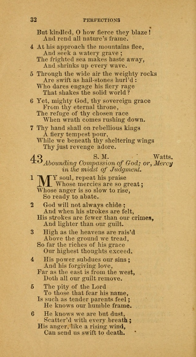 The Baptist Hymn Book: comprising a large and choice collection of psalms, hymns and spiritual songs, adapted to the faith and order of the Old School, or Primitive Baptists (2nd stereotype Ed.) page 32