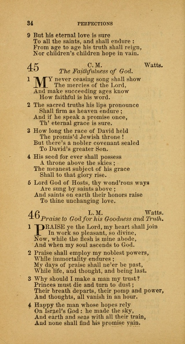 The Baptist Hymn Book: comprising a large and choice collection of psalms, hymns and spiritual songs, adapted to the faith and order of the Old School, or Primitive Baptists (2nd stereotype Ed.) page 34