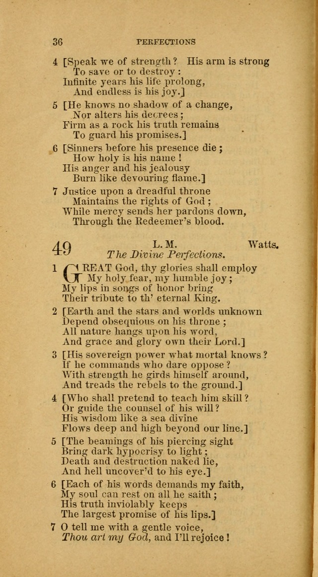 The Baptist Hymn Book: comprising a large and choice collection of psalms, hymns and spiritual songs, adapted to the faith and order of the Old School, or Primitive Baptists (2nd stereotype Ed.) page 36