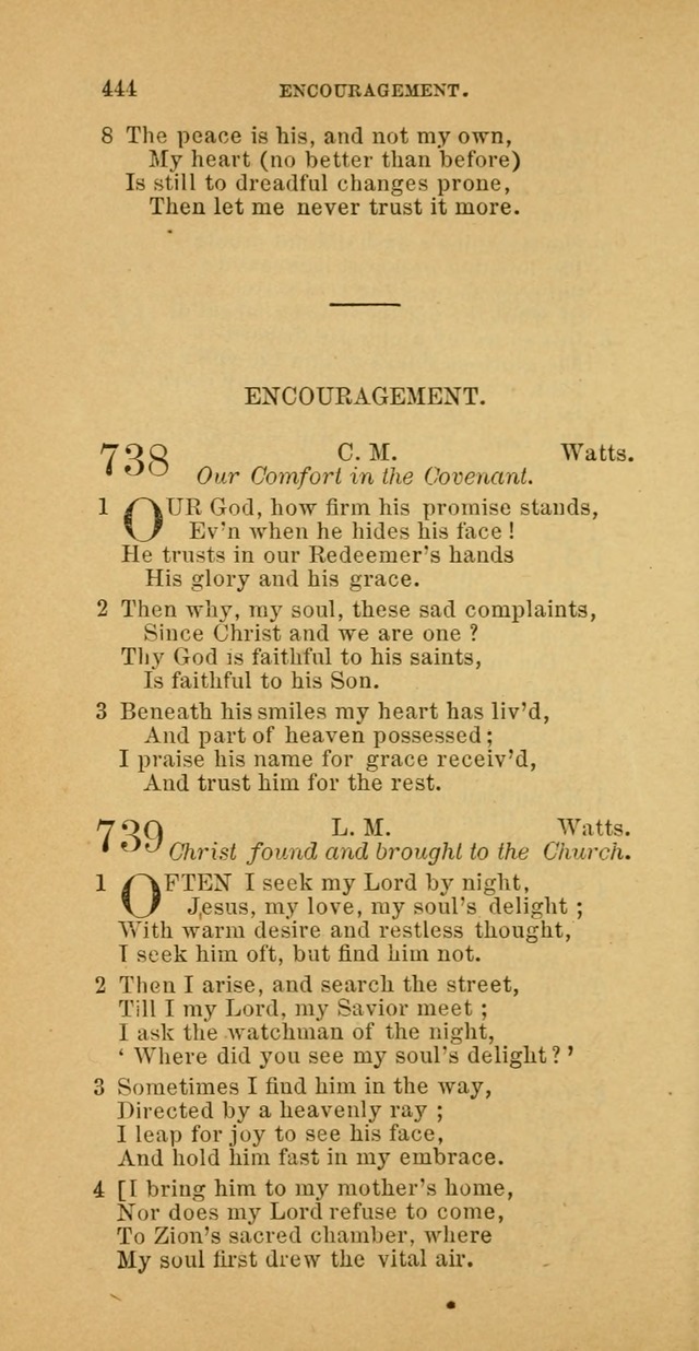 The Baptist Hymn Book: comprising a large and choice collection of psalms, hymns and spiritual songs, adapted to the faith and order of the Old School, or Primitive Baptists (2nd stereotype Ed.) page 446