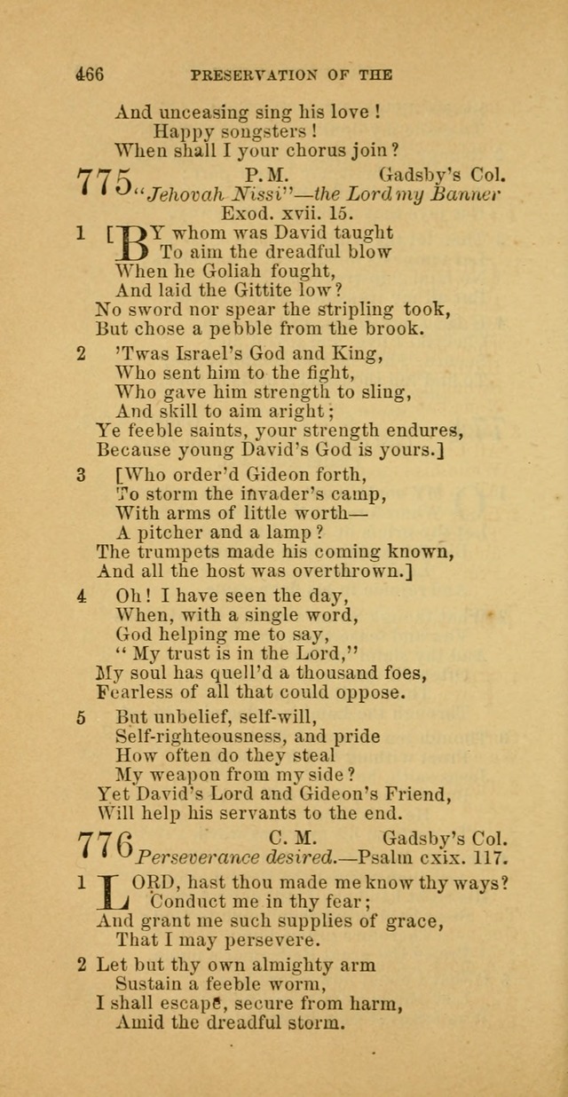 The Baptist Hymn Book: comprising a large and choice collection of psalms, hymns and spiritual songs, adapted to the faith and order of the Old School, or Primitive Baptists (2nd stereotype Ed.) page 468