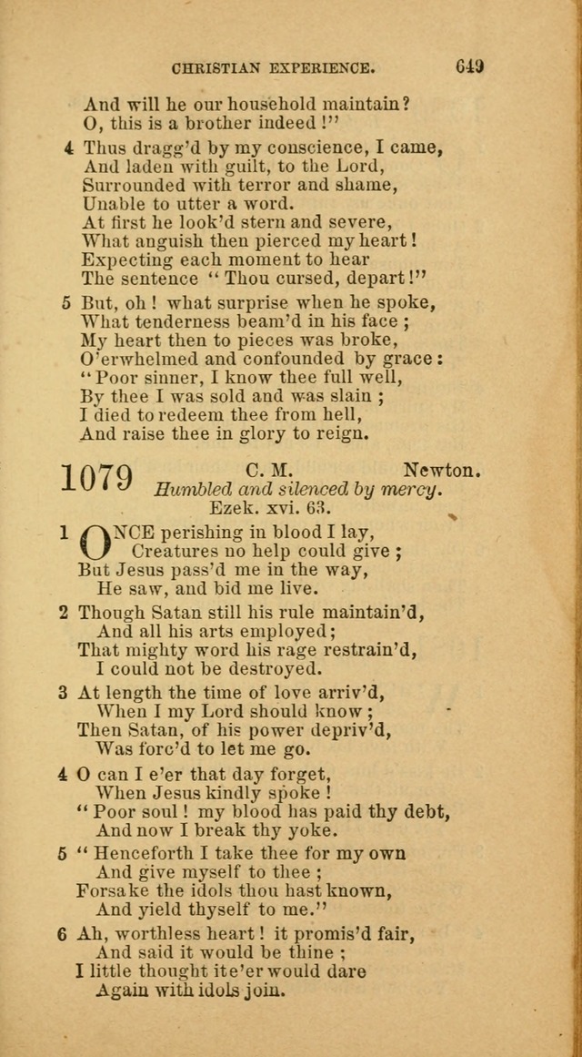 The Baptist Hymn Book: comprising a large and choice collection of psalms, hymns and spiritual songs, adapted to the faith and order of the Old School, or Primitive Baptists (2nd stereotype Ed.) page 651