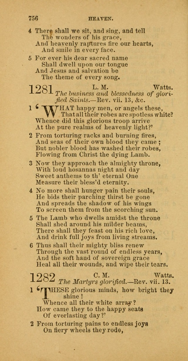 The Baptist Hymn Book: comprising a large and choice collection of psalms, hymns and spiritual songs, adapted to the faith and order of the Old School, or Primitive Baptists (2nd stereotype Ed.) page 760