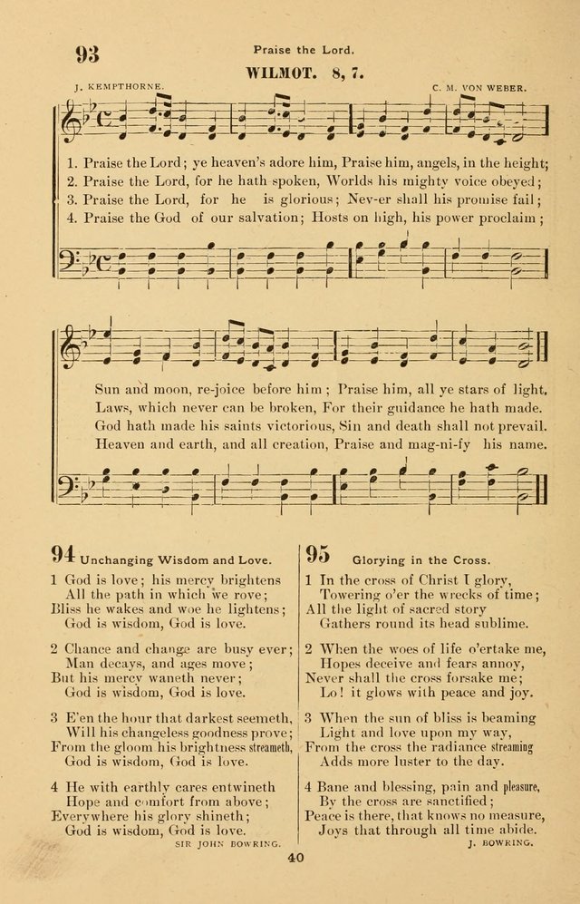 The Brethren Hymnody: with tunes for the sanctuary, Sunday-school, prayer meeting and home circle page 40