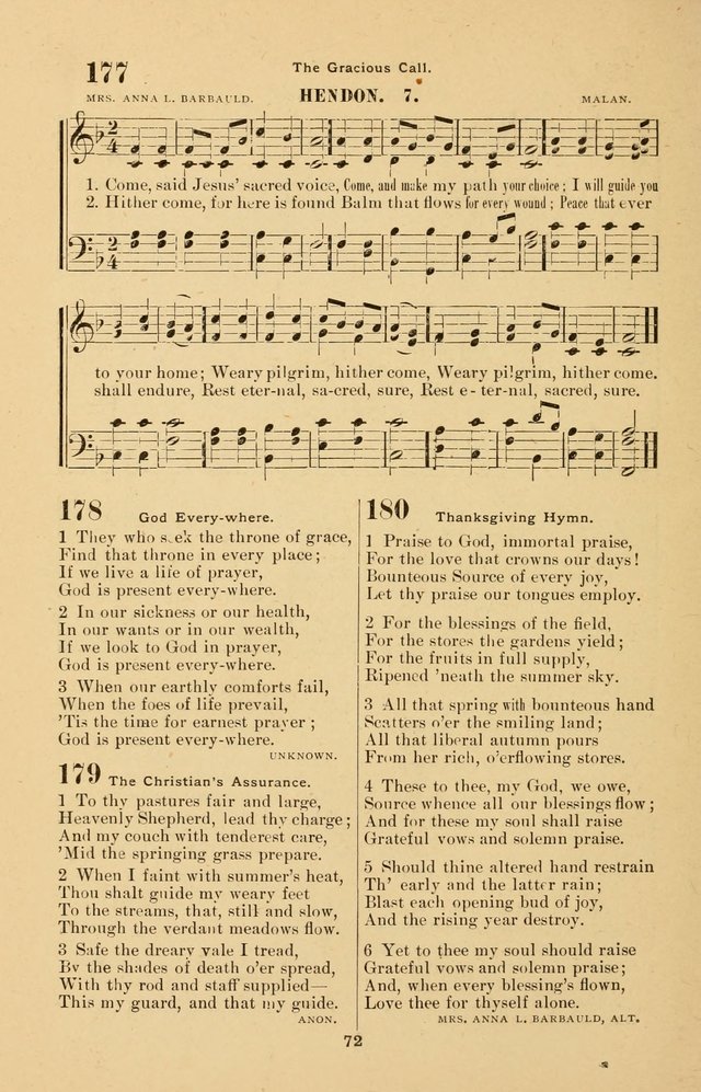 The Brethren Hymnody: with tunes for the sanctuary, Sunday-school, prayer meeting and home circle page 72