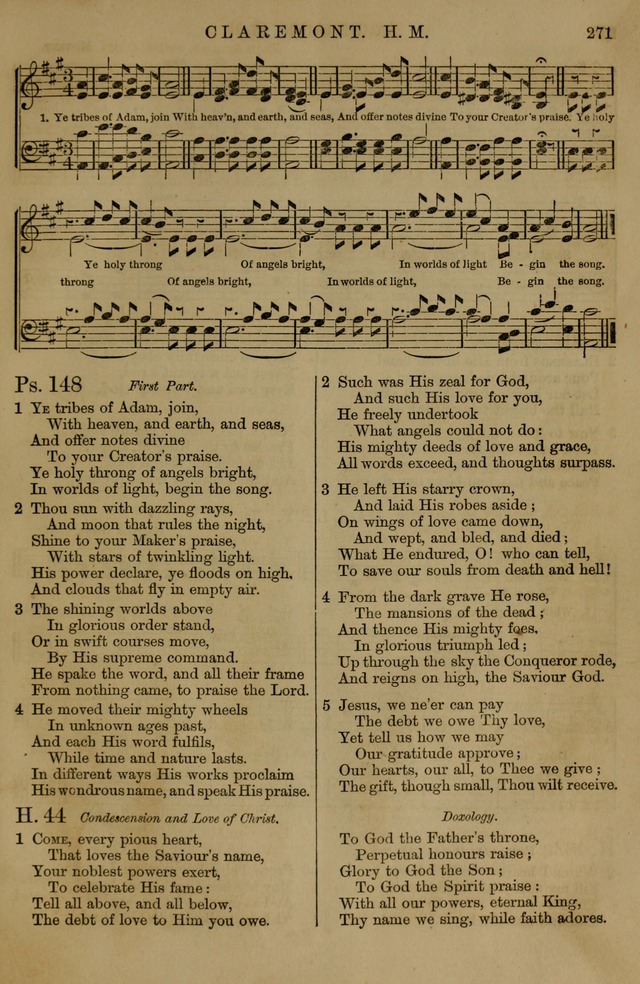 Book of Hymns and Tunes, comprising the psalms and hymns for the worship of God, approved by the general assembly of 1866, arranged with appropriate tunes... by authority of the assembly of 1873 page 269