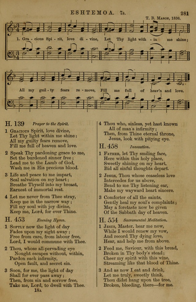 Book of Hymns and Tunes, comprising the psalms and hymns for the worship of God, approved by the general assembly of 1866, arranged with appropriate tunes... by authority of the assembly of 1873 page 279