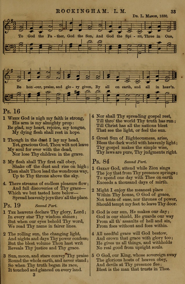 Book of Hymns and Tunes, comprising the psalms and hymns for the worship of God, approved by the general assembly of 1866, arranged with appropriate tunes... by authority of the assembly of 1873 page 29