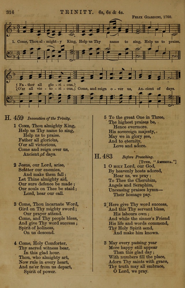 Book of Hymns and Tunes, comprising the psalms and hymns for the worship of God, approved by the general assembly of 1866, arranged with appropriate tunes... by authority of the assembly of 1873 page 314