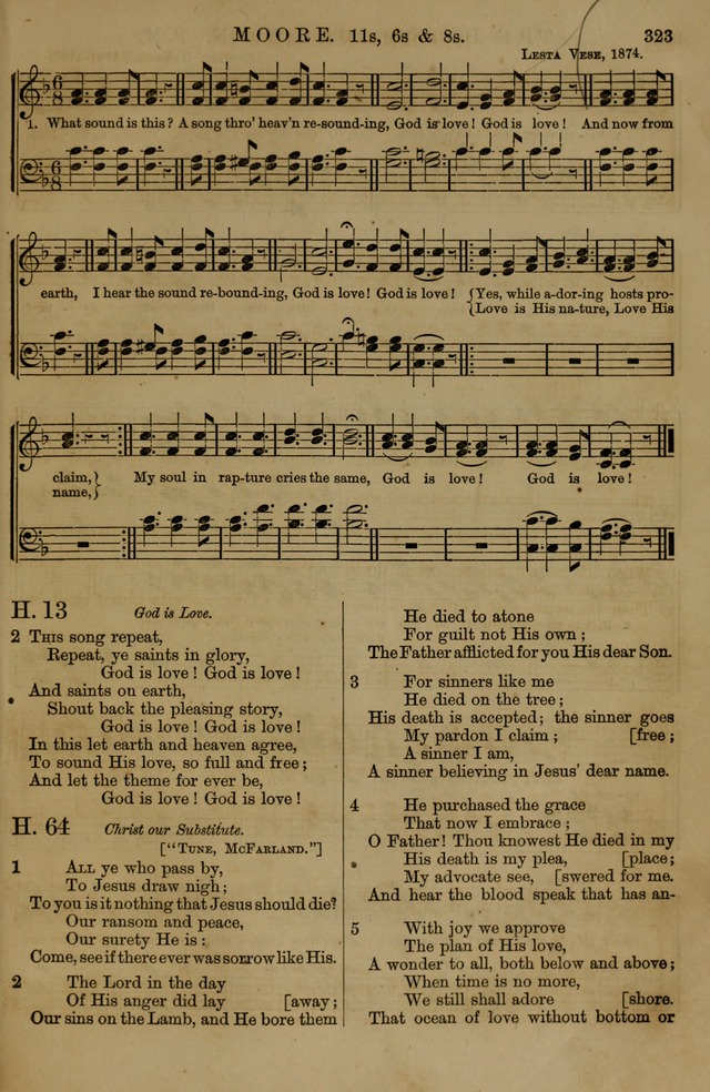 Book of Hymns and Tunes, comprising the psalms and hymns for the worship of God, approved by the general assembly of 1866, arranged with appropriate tunes... by authority of the assembly of 1873 page 321
