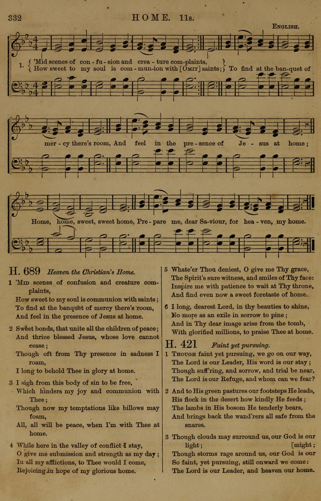 Book of Hymns and Tunes, comprising the psalms and hymns for the worship of God, approved by the general assembly of 1866, arranged with appropriate tunes... by authority of the assembly of 1873 page 330
