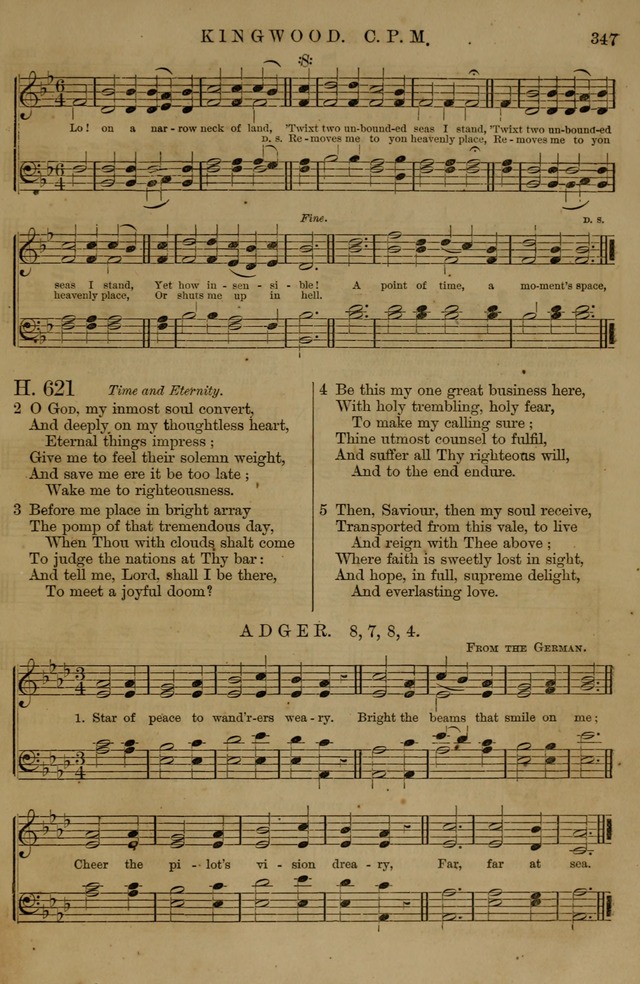 Book of Hymns and Tunes, comprising the psalms and hymns for the worship of God, approved by the general assembly of 1866, arranged with appropriate tunes... by authority of the assembly of 1873 page 345