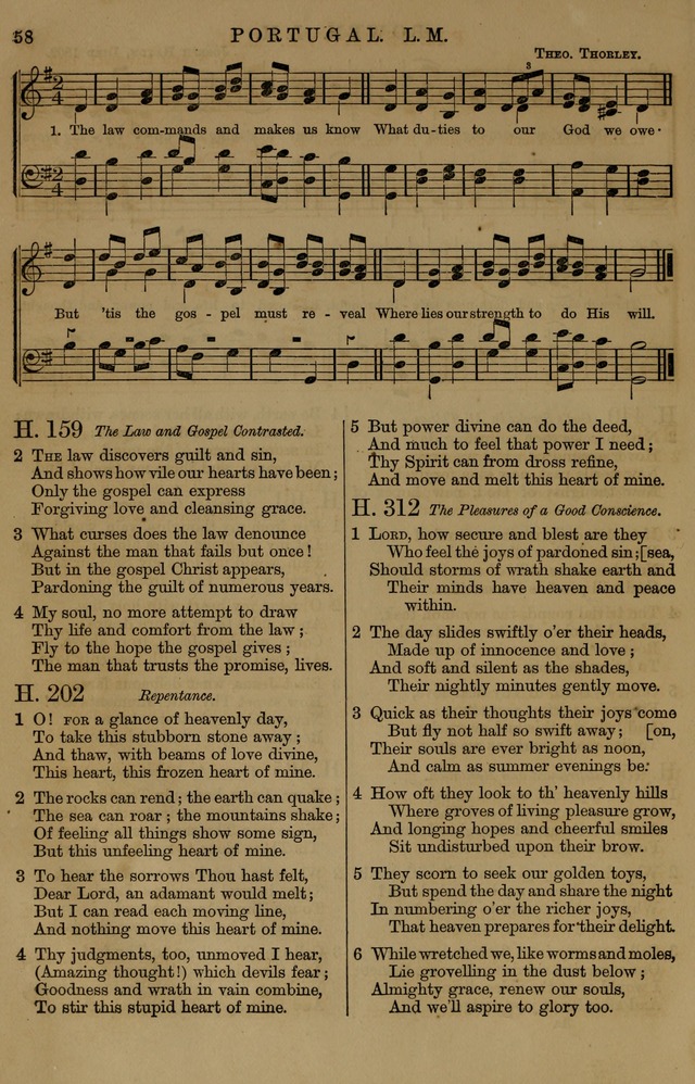 Book of Hymns and Tunes, comprising the psalms and hymns for the worship of God, approved by the general assembly of 1866, arranged with appropriate tunes... by authority of the assembly of 1873 page 54