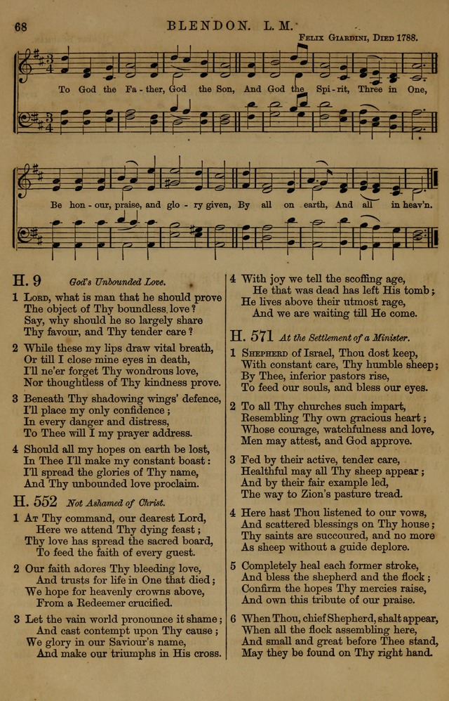 Book of Hymns and Tunes, comprising the psalms and hymns for the worship of God, approved by the general assembly of 1866, arranged with appropriate tunes... by authority of the assembly of 1873 page 64