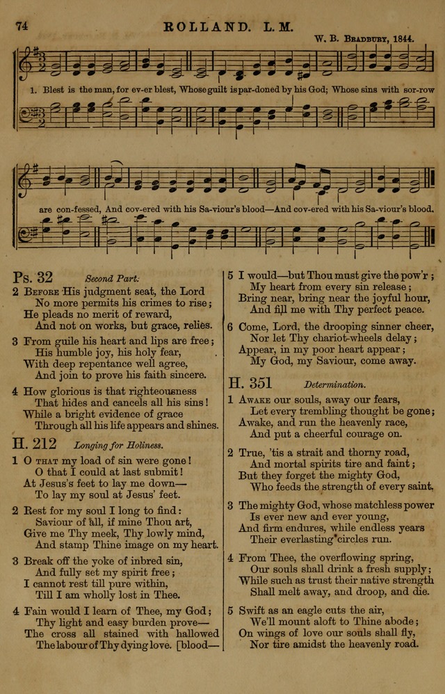 Book of Hymns and Tunes, comprising the psalms and hymns for the worship of God, approved by the general assembly of 1866, arranged with appropriate tunes... by authority of the assembly of 1873 page 70