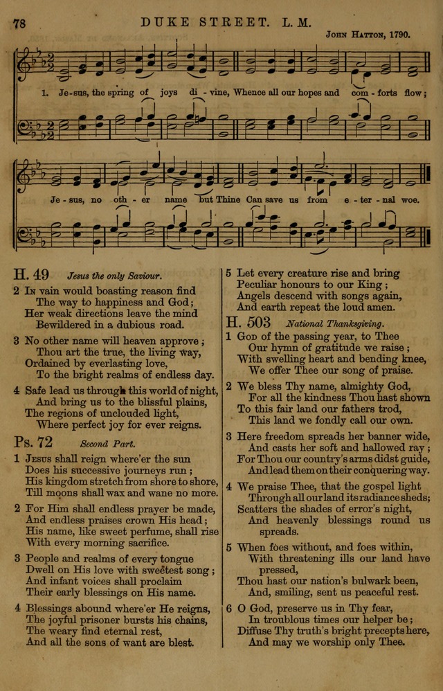 Book of Hymns and Tunes, comprising the psalms and hymns for the worship of God, approved by the general assembly of 1866, arranged with appropriate tunes... by authority of the assembly of 1873 page 74