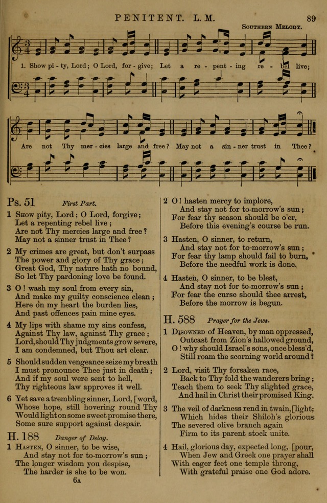 Book of Hymns and Tunes, comprising the psalms and hymns for the worship of God, approved by the general assembly of 1866, arranged with appropriate tunes... by authority of the assembly of 1873 page 85