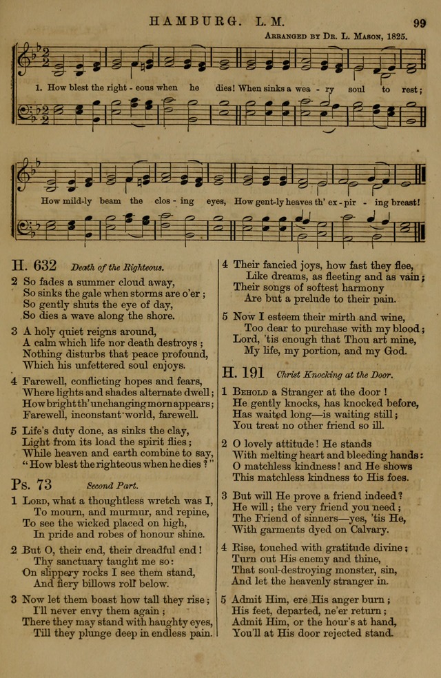 Book of Hymns and Tunes, comprising the psalms and hymns for the worship of God, approved by the general assembly of 1866, arranged with appropriate tunes... by authority of the assembly of 1873 page 95