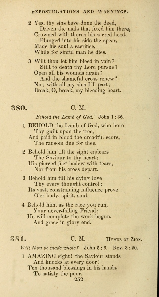 The Baptist Psalmody: a selection of hymns for the worship of God page 252