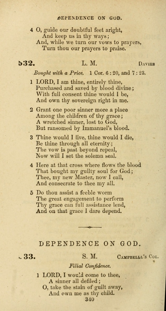 The Baptist Psalmody: a selection of hymns for the worship of God page 340