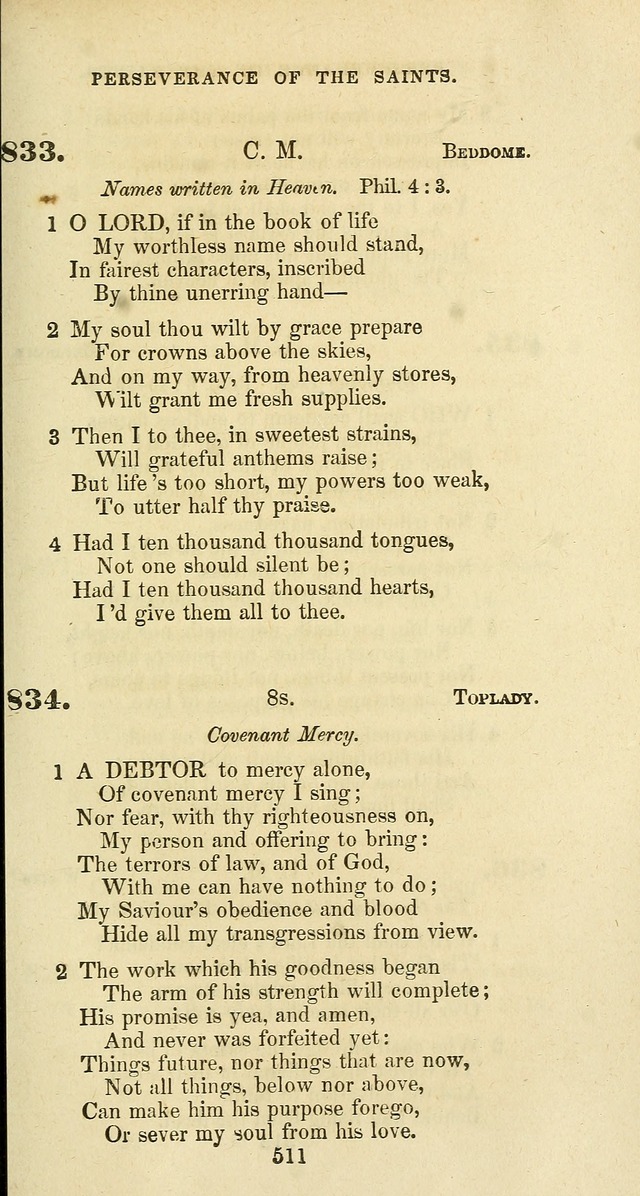 The Baptist Psalmody: a selection of hymns for the worship of God page 511