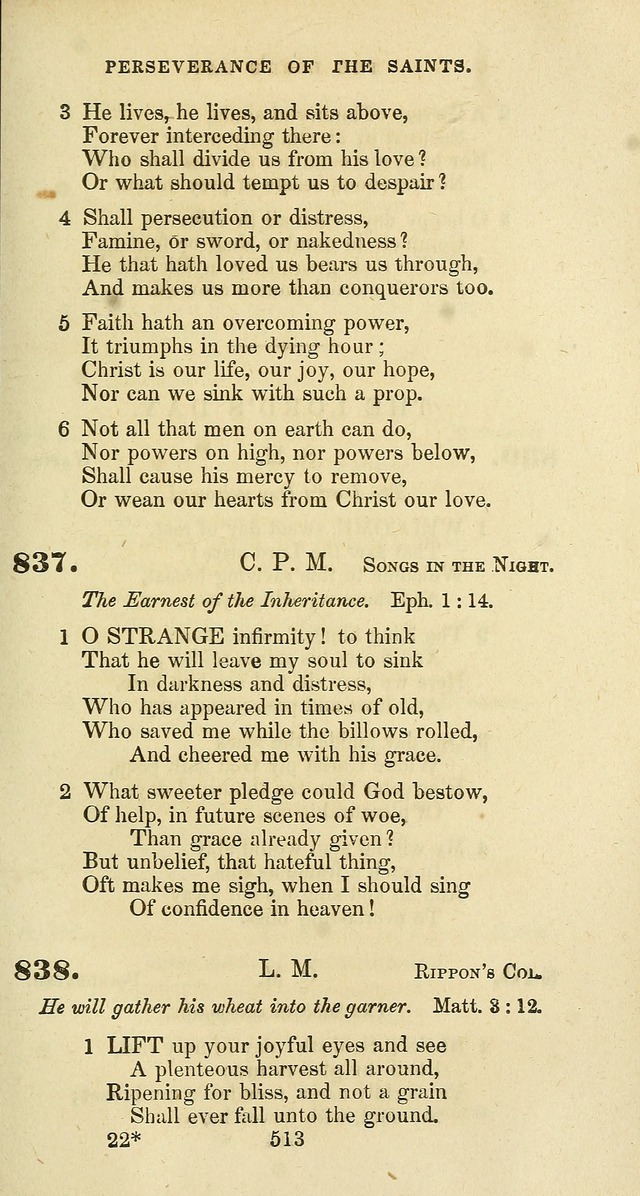 The Baptist Psalmody: a selection of hymns for the worship of God page 513