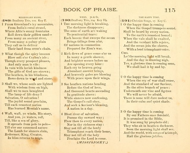 Book of Praise for the Sunday School: with hymns and tunes appropriate for the prayer meeting and the home circle page 118