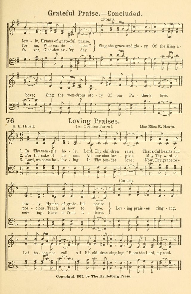 Beginner and Primary Songs: for use in Sunday School and the Home page 70