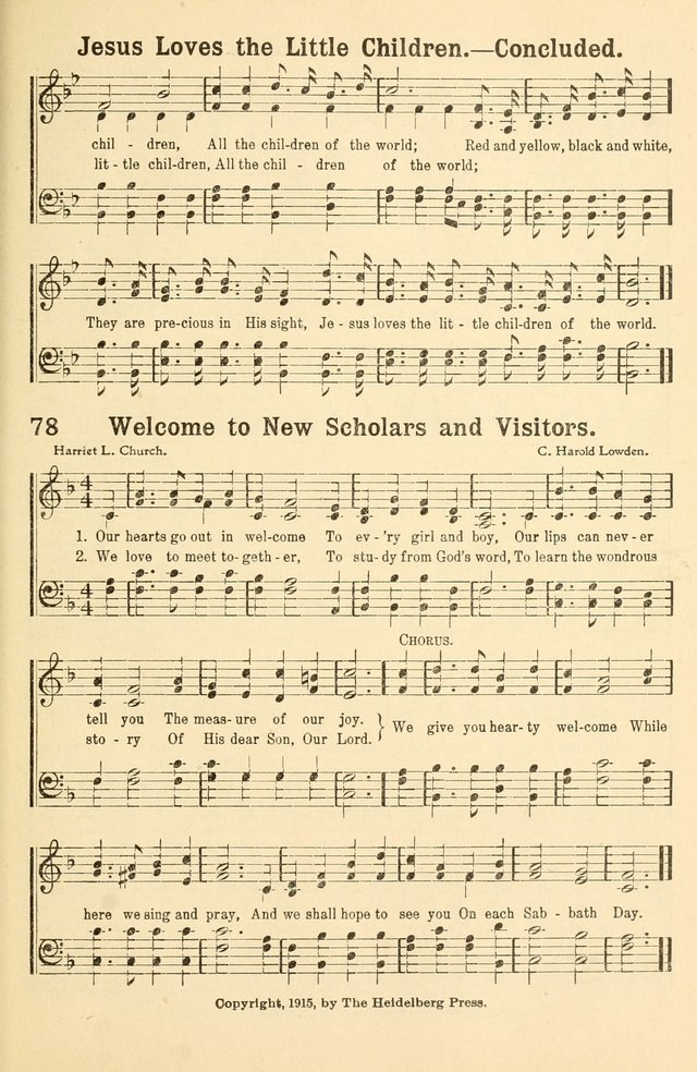 Beginner and Primary Songs: for use in Sunday School and the Home page 72