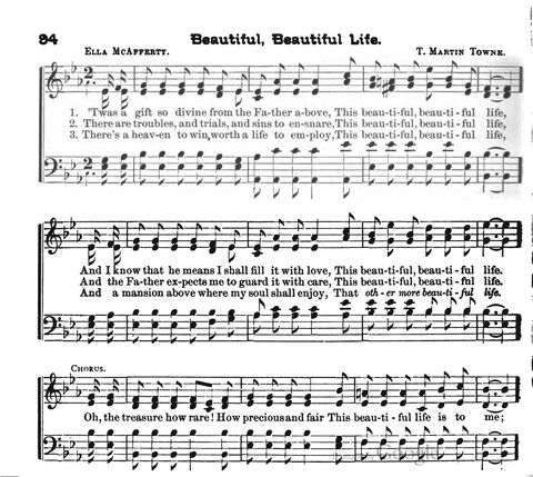 Beautiful Songs; a new and choice collection of songs for the sunday school. Also, a responsive service for each month in the year page 94