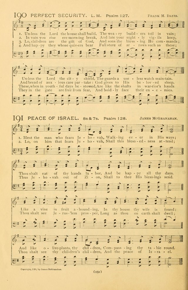 Bible Songs: consisting of selections from the Psalms set to music suitable for Sabbath Schools, prayer meetings, etc. page 150