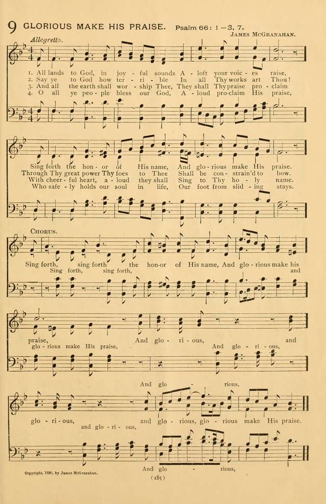 Bible Songs: consisting of selections from the Psalms set to music suitable for Sabbath Schools, prayer meetings, etc. page 185