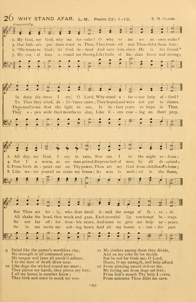 Bible Songs: consisting of selections from the Psalms set to music suitable for Sabbath Schools, prayer meetings, etc. page 23