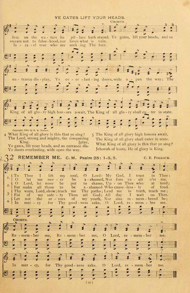 Bible Songs: consisting of selections from the Psalms set to music suitable for Sabbath Schools, prayer meetings, etc. page 27
