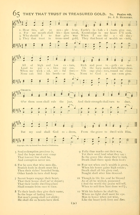 Bible Songs: consisting of selections from the Psalms set to music suitable for Sabbath Schools, prayer meetings, etc. page 50
