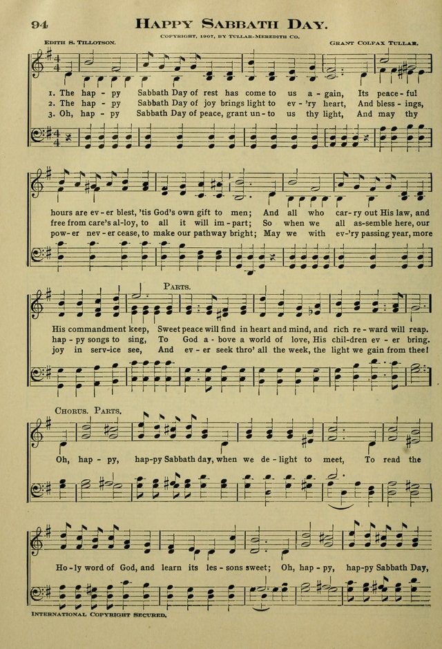 The Bible School Hymnal page 103