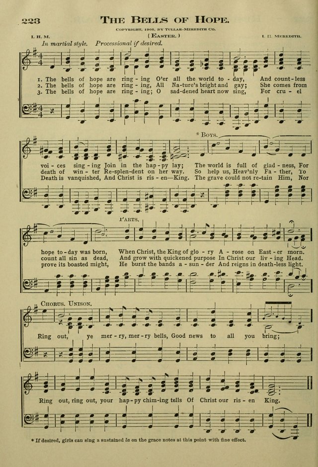 The Bible School Hymnal page 213